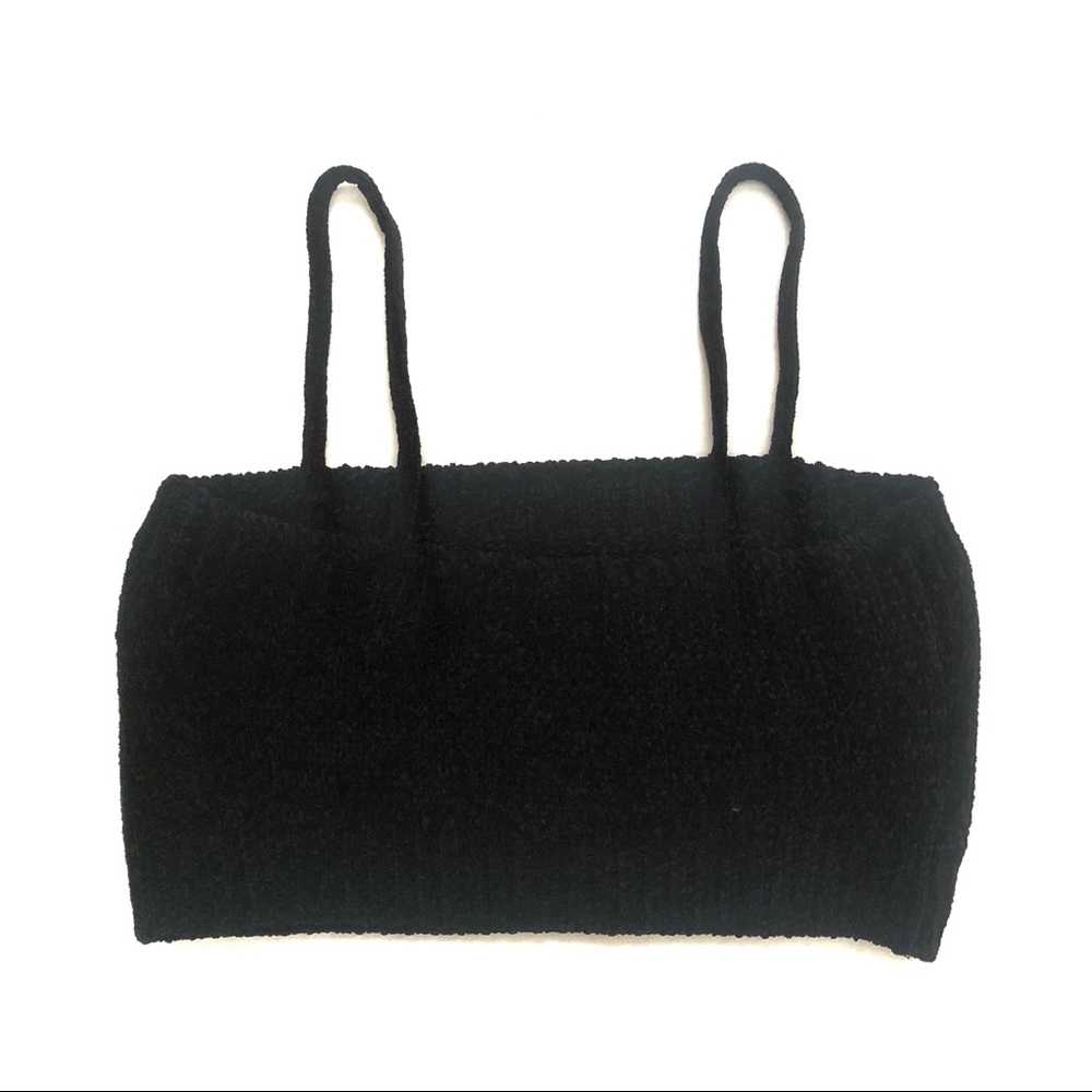 Knitted Crop Top And Shorts Lounge Set Black S - Picture 4 of 11